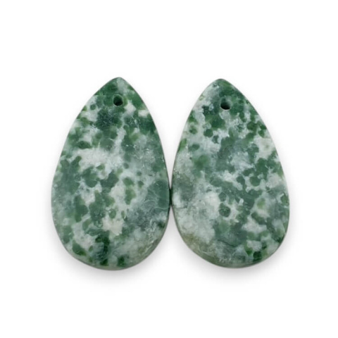 Agat drzewny para kaboszonów z dziurką 24x14 mm nr P711 Agat drzewny para kaboszonów z dziurką 24x14 mm nr P711