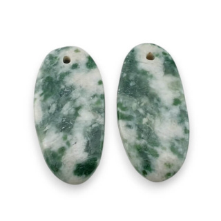 Agat drzewny para kaboszonów z dziurką 25x12 mm nr P721