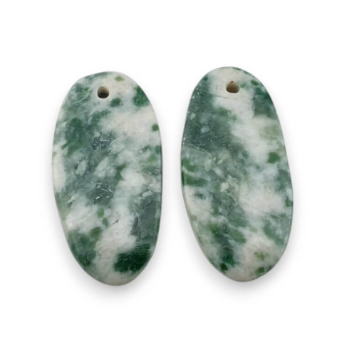 Agat drzewny para kaboszonów z dziurką 25x12 mm nr P721 Agat drzewny para kaboszonów z dziurką 25x12 mm nr P721
