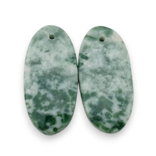 Agat drzewny para kaboszonów z dziurką 25x12 mm nr P723