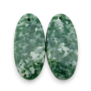 Agat drzewny para kaboszonów z dziurką 25x12 mm nr P729