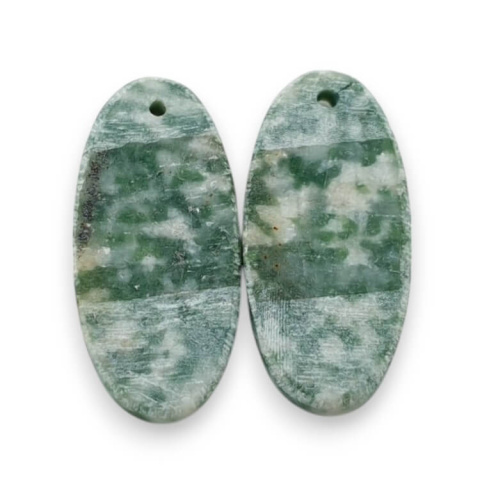 Agat drzewny para kaboszonów z dziurką 25x12 mm nr P729 Agat drzewny para kaboszonów z dziurką 25x12 mm nr P729