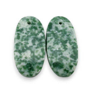Agat drzewny para kaboszonów z dziurką 27x13 mm nr P734