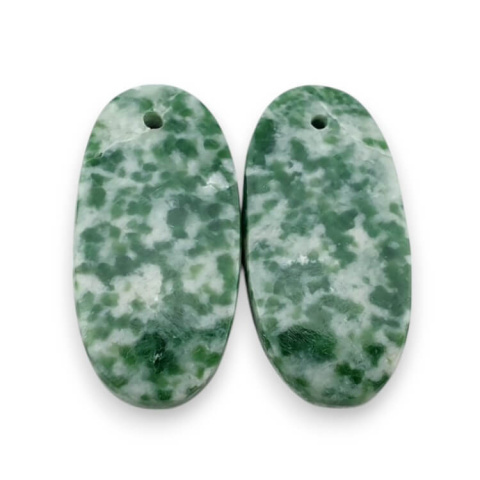 Agat drzewny para kaboszonów z dziurką 27x13 mm nr P734 Agat drzewny para kaboszonów z dziurką 27x13 mm nr P734