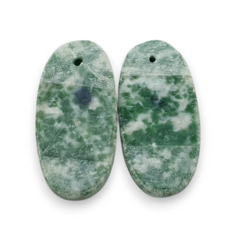 Agat drzewny para kaboszonów z dziurką 27x13 mm nr P734 Agat drzewny para kaboszonów z dziurką 27x13 mm nr P734