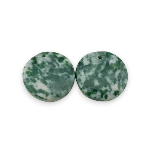 Agat drzewny para kaboszonów z dziurką fi 17 mm nr P724 Agat drzewny para kaboszonów z dziurką fi 17 mm nr P724