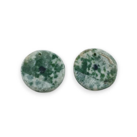 Agat drzewny para kaboszonów z dziurką fi 17 mm nr P724 Agat drzewny para kaboszonów z dziurką fi 17 mm nr P724
