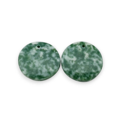 Agat drzewny para kaboszonów z dziurką fi 18 mm nr P704 Agat drzewny para kaboszonów z dziurką fi 18 mm nr P704