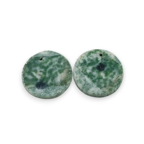 Agat drzewny para kaboszonów z dziurką fi 18 mm nr P704 Agat drzewny para kaboszonów z dziurką fi 18 mm nr P704