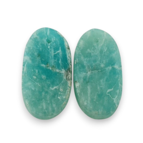 Amazonite pair of cabochons with hole 21x11 mm no P913 Amazonite pair of cabochons with hole 21x11 mm no P913