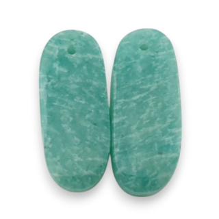 Amazonit para kaboszonów z dziurką 25x10 mm nr P908