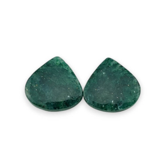 Awenturyn zielony para kaboszonów z dziurką 18x19 mm nr P629