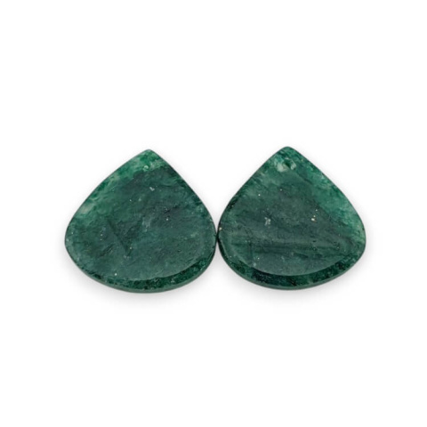 Awenturyn zielony para kaboszonów z dziurką 18x19 mm nr P629 Awenturyn zielony para kaboszonów z dziurką 18x19 mm nr P629