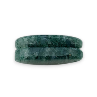 Awenturyn zielony para kaboszonów z dziurką 22x12 mm nr P628
