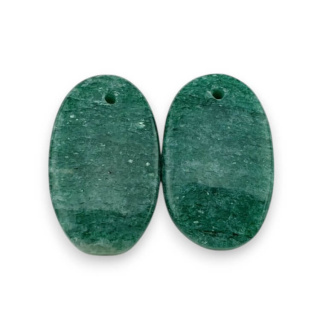 Awenturyn zielony para kaboszonów z dziurką 22x13 mm nr P634
