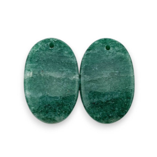 Awenturyn zielony para kaboszonów z dziurką 22x14 mm nr P650