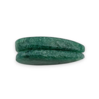 Awenturyn zielony para kaboszonów z dziurką 23x11 mm nr P648
