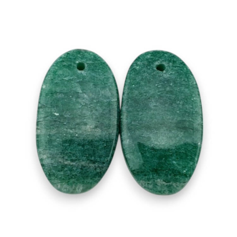 Awenturyn zielony para kaboszonów z dziurką 23x13 mm nr P647 Awenturyn zielony para kaboszonów z dziurką 23x13 mm nr P647