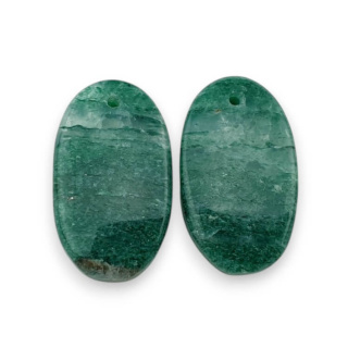 Awenturyn zielony para kaboszonów z dziurką 23x13 mm nr P653