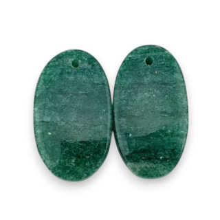 Awenturyn zielony para kaboszonów z dziurką 23x13 mm nr P656