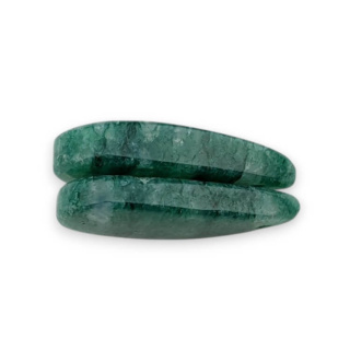 Awenturyn zielony para kaboszonów z dziurką 24x12 mm nr P625