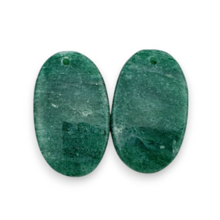 Awenturyn zielony para kaboszonów z dziurką 24x14 mm nr P651