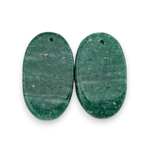 Awenturyn zielony para kaboszonów z dziurką 24x14 mm nr P657 Awenturyn zielony para kaboszonów z dziurką 24x14 mm nr P657