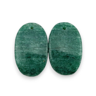 Awenturyn zielony para kaboszonów z dziurką 24x15 mm nr P639