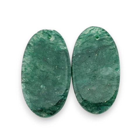 Awenturyn zielony para kaboszonów z dziurką 25x13 mm nr P641 Awenturyn zielony para kaboszonów z dziurką 25x13 mm nr P641