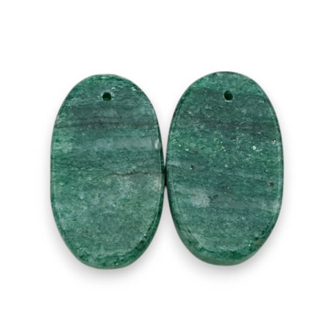 Awenturyn zielony para kaboszonów z dziurką 25x15 mm nr P624 Awenturyn zielony para kaboszonów z dziurką 25x15 mm nr P624