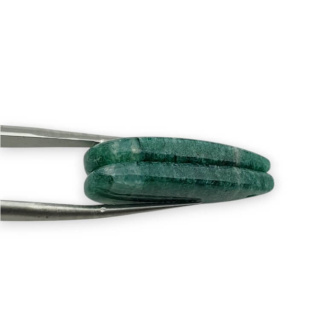 Awenturyn zielony para kaboszonów z dziurką 26x14 mm nr P645