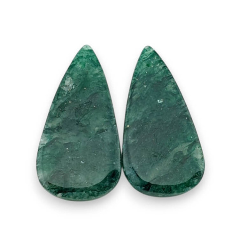Awenturyn zielony para kaboszonów z dziurką 27x14 mm nr P623 Awenturyn zielony para kaboszonów z dziurką 27x14 mm nr P623
