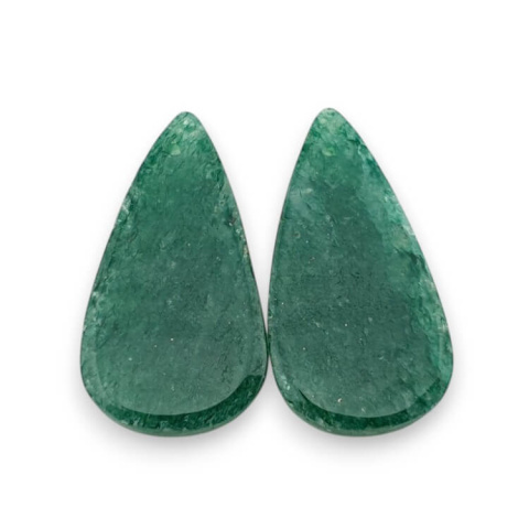 Awenturyn zielony para kaboszonów z dziurką 27x14 mm nr P633 Awenturyn zielony para kaboszonów z dziurką 27x14 mm nr P633