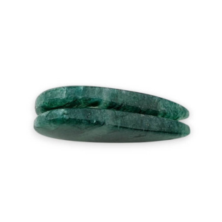 Awenturyn zielony para kaboszonów z dziurką 31x16 mm nr P646