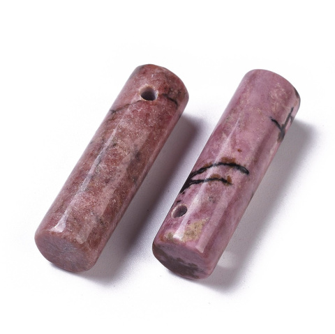 Rodonit czarny walec z dziurką 35x10 mm 1 szt. Rodonit czarny walec z dziurką 35x10 mm 1 szt.