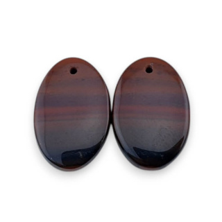 Jaspis czerwony para kaboszonów z dziurką 20x13 mm nr P821