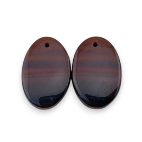 Jaspis czerwony para kaboszonów z dziurką 20x13 mm nr P821 Jaspis czerwony para kaboszonów z dziurką 20x13 mm nr P821