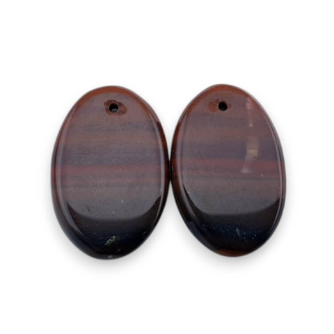 Jaspis czerwony para kaboszonów z dziurką 20x13 mm nr P821 Jaspis czerwony para kaboszonów z dziurką 20x13 mm nr P821