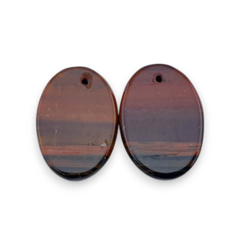 Jaspis czerwony para kaboszonów z dziurką 20x14 mm nr P842 Jaspis czerwony para kaboszonów z dziurką 20x14 mm nr P842