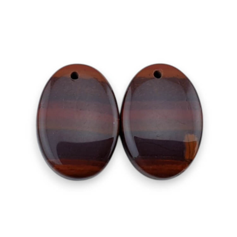 Jaspis czerwony para kaboszonów z dziurką 20x14 mm nr P856 Jaspis czerwony para kaboszonów z dziurką 20x14 mm nr P856
