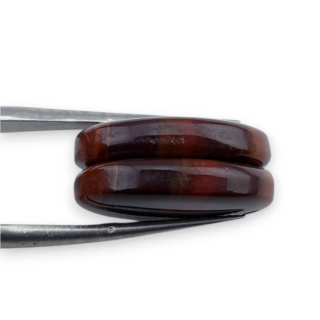Jaspis czerwony para kaboszonów z dziurką 20x14 mm nr P856
