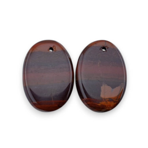 Jaspis czerwony para kaboszonów z dziurką 20x14 mm nr P856 Jaspis czerwony para kaboszonów z dziurką 20x14 mm nr P856