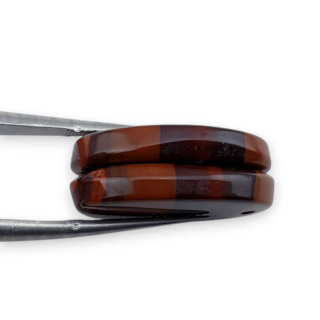 Jaspis czerwony para kaboszonów z dziurką 21x13 mm nr P854
