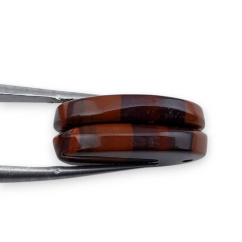 Jaspis czerwony para kaboszonów z dziurką 21x13 mm nr P854 Jaspis czerwony para kaboszonów z dziurką 21x13 mm nr P854