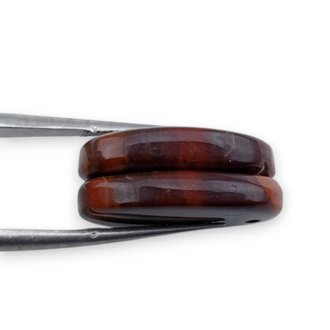 Jaspis czerwony para kaboszonów z dziurką 21x13 mm nr P857 Jaspis czerwony para kaboszonów z dziurką 21x13 mm nr P857