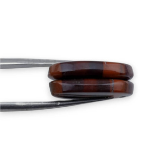 Jaspis czerwony para kaboszonów z dziurką 21x14 mm nr P839