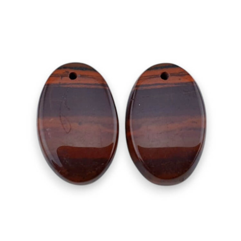 Jaspis czerwony para kaboszonów z dziurką 21x14 mm nr P861 Jaspis czerwony para kaboszonów z dziurką 21x14 mm nr P861