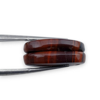 Jaspis czerwony para kaboszonów z dziurką 21x14 mm nr P861