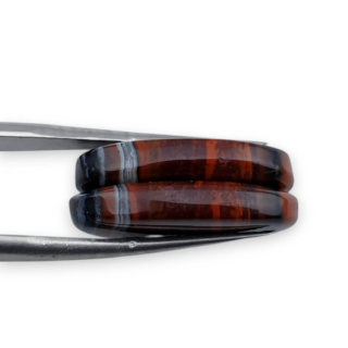 Jaspis czerwony para kaboszonów z dziurką 22x12 mm nr P831