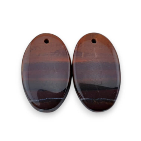 Jaspis czerwony para kaboszonów z dziurką 22x14 mm nr P846 Jaspis czerwony para kaboszonów z dziurką 22x14 mm nr P846